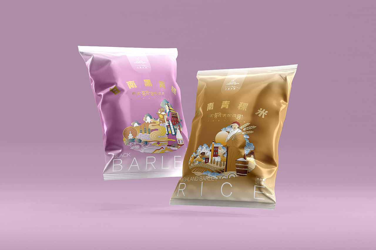 甘南青稞系列包装设计（图ZMzAyNDQ1NDQ4） - 包装 - 站酷设计师叶则加原创素材 - 站酷ZCOOL