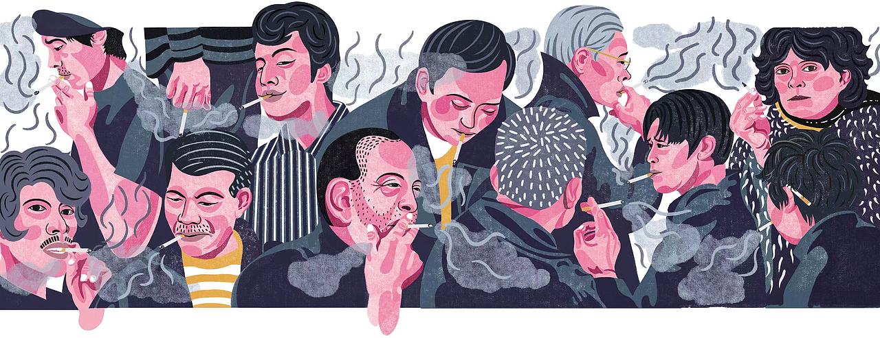 《烟草的情绪》（图ZMzQ0MTkyMDA0） - 艺术插画 - 站酷设计师会画画的老刘原创素材 - 站酷ZCOOL