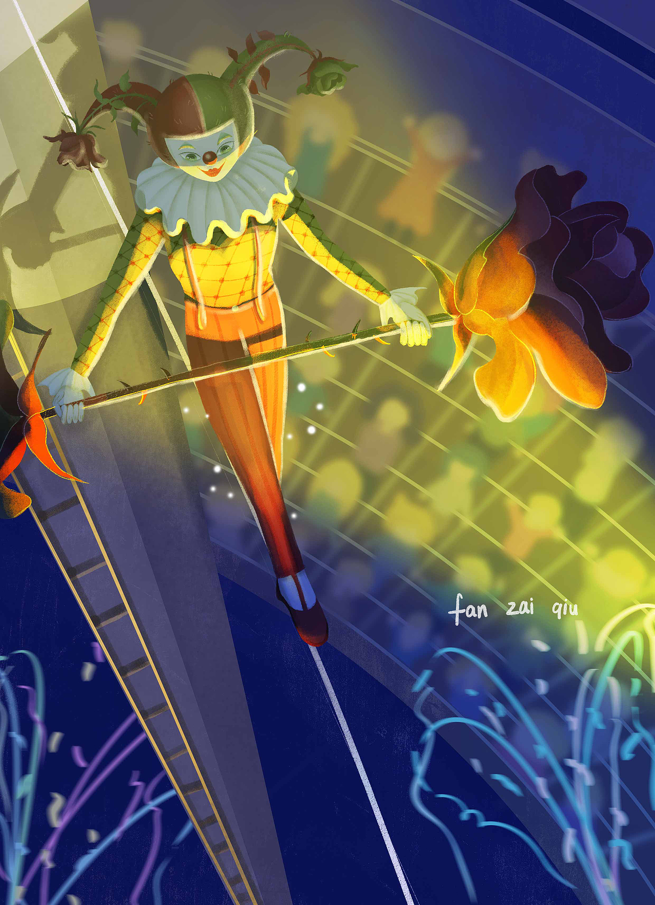 小丑女系列插画（图ZMjk4NDA3MzQ0） - 绘本 - 站酷设计师饭崽球原创素材 - 站酷ZCOOL