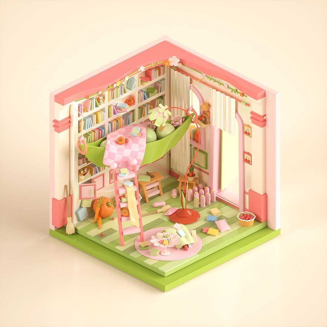 C4D零基础第七期学员作品——NiaoNiao的C4D课堂（上)（图ZMzM4NjMyOTY0） - 场景 - 站酷设计师我就是NiaoNiao原创素材 - 站酷ZCOOL
