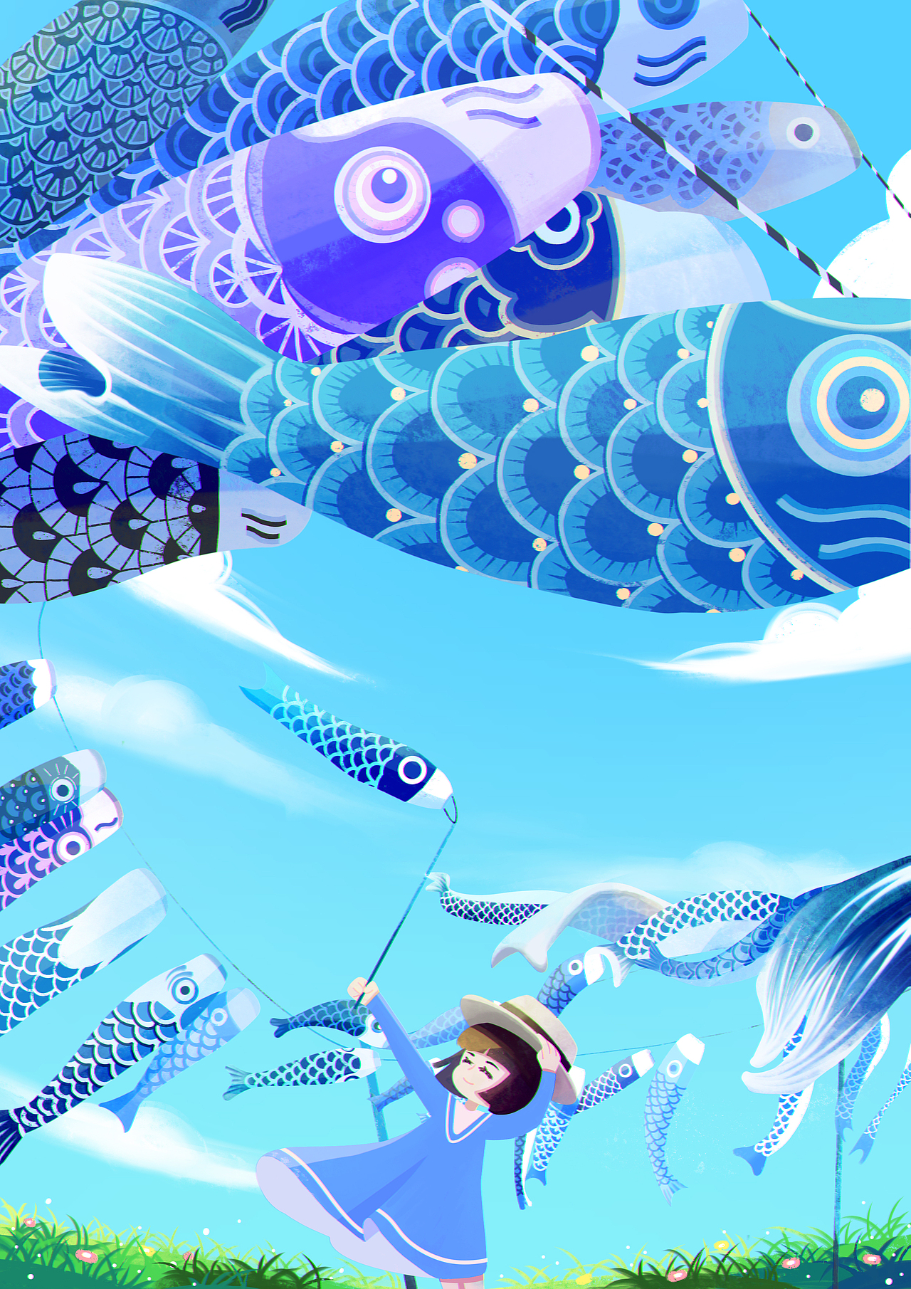 起风了（图ZMzUzMjYwNzY0） - 商业插画 - 站酷设计师紫星I星紫原创素材 - 站酷ZCOOL