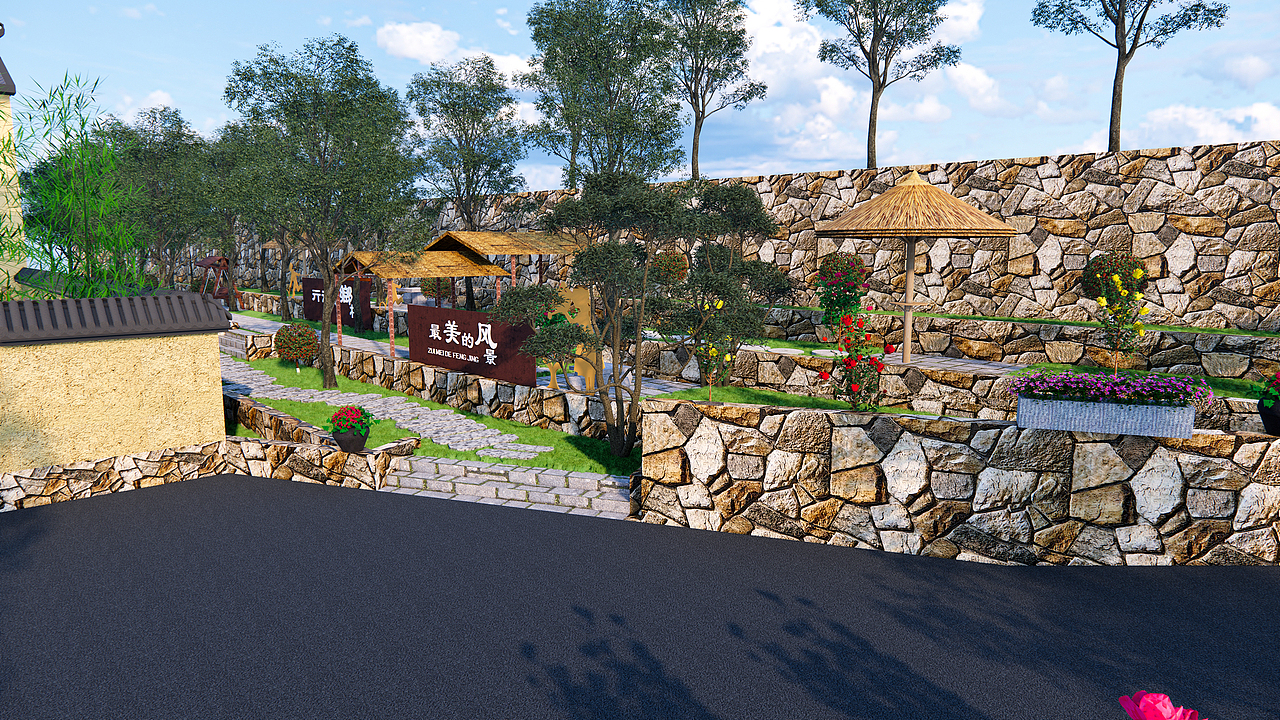 美丽乡村效果图（图ZMzIyMzMwMzA4） - 其他三维 - 站酷设计师指尖丨Design原创素材 - 站酷ZCOOL