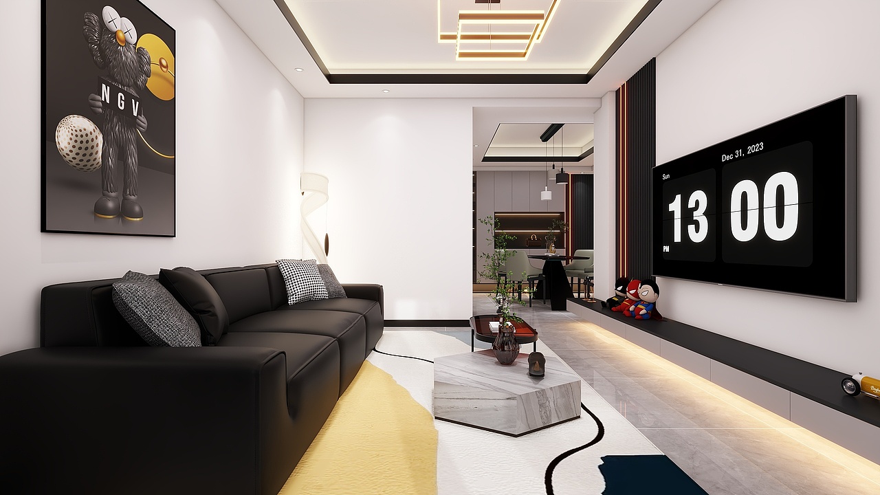 成都远大林语城南庭(77平方现代简约两居室)