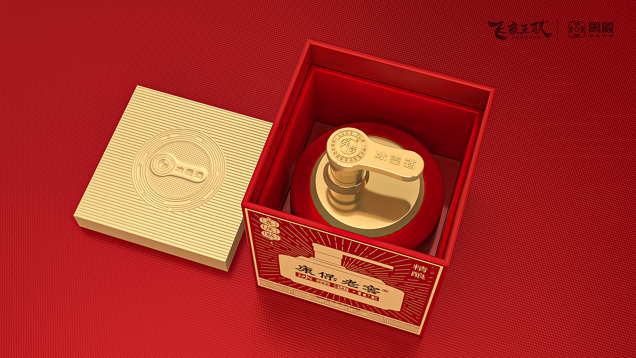 飞象互联×康保老窖冰壶酒丨喜庆版（图ZMzEzMDI5NjEy） - 包装 - 站酷设计师飞象互联原创素材 - 站酷ZCOOL
