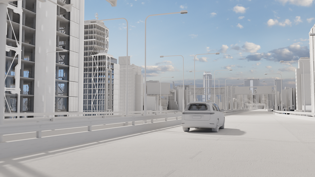 C4D汽车场景渲染