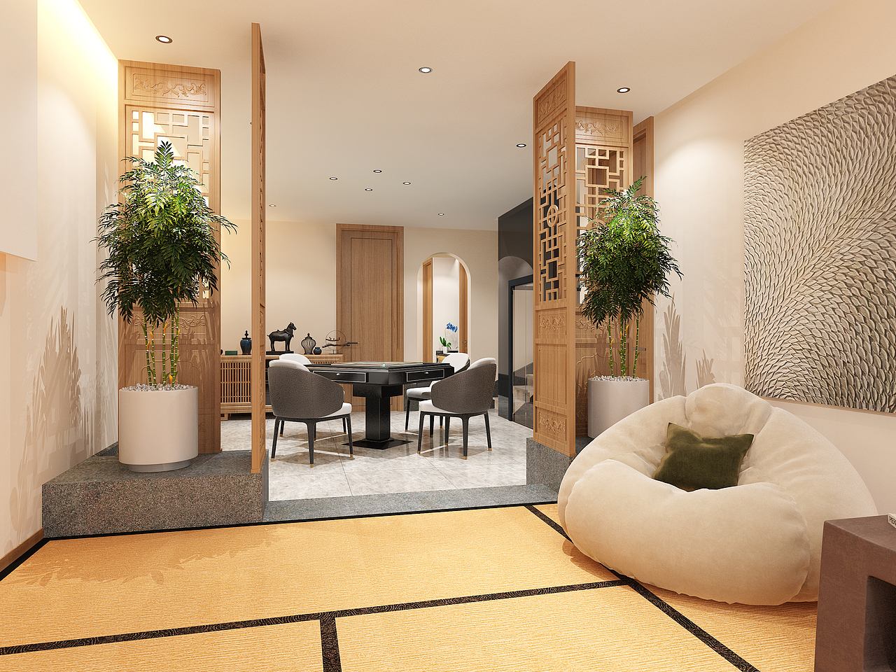 新中式空间（图ZMzQ3Mjg4MTY4） - 商业空间设计 - 站酷设计师北京国科天创原创素材 - 站酷ZCOOL