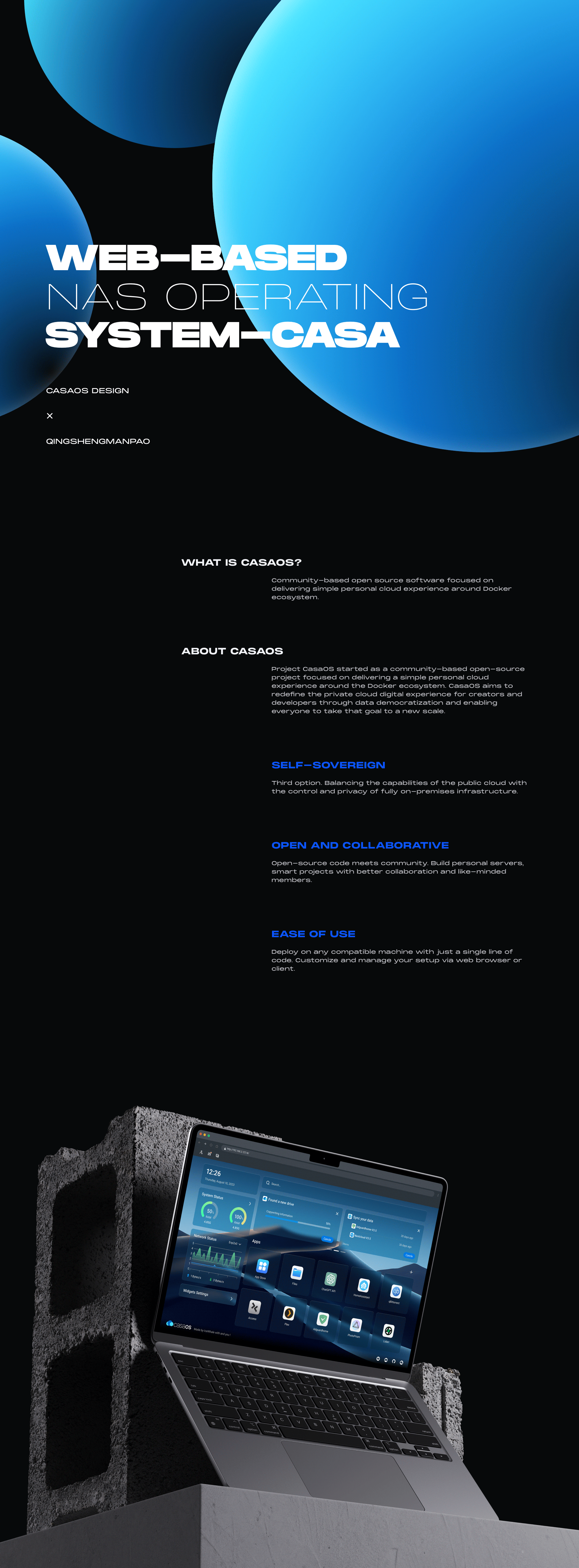 CasaOS-网页端操作系统（图ZMzU2MzA1MTgw） - 其他网页 - 站酷设计师轻声慢跑原创素材 - 站酷ZCOOL