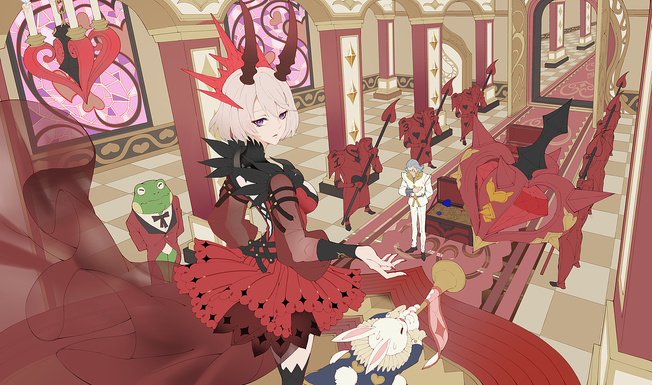 《非人学园》梦游仙境！羊丽二周年纪念时装（图ZMzM1NjgyMDA0） - 商业插画 - 站酷设计师袁动动漫原创素材 - 站酷ZCOOL