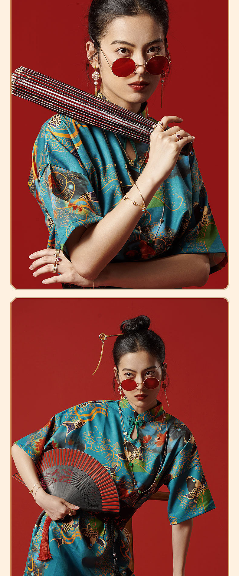 珠宝电商详情页国潮国风耳饰详情