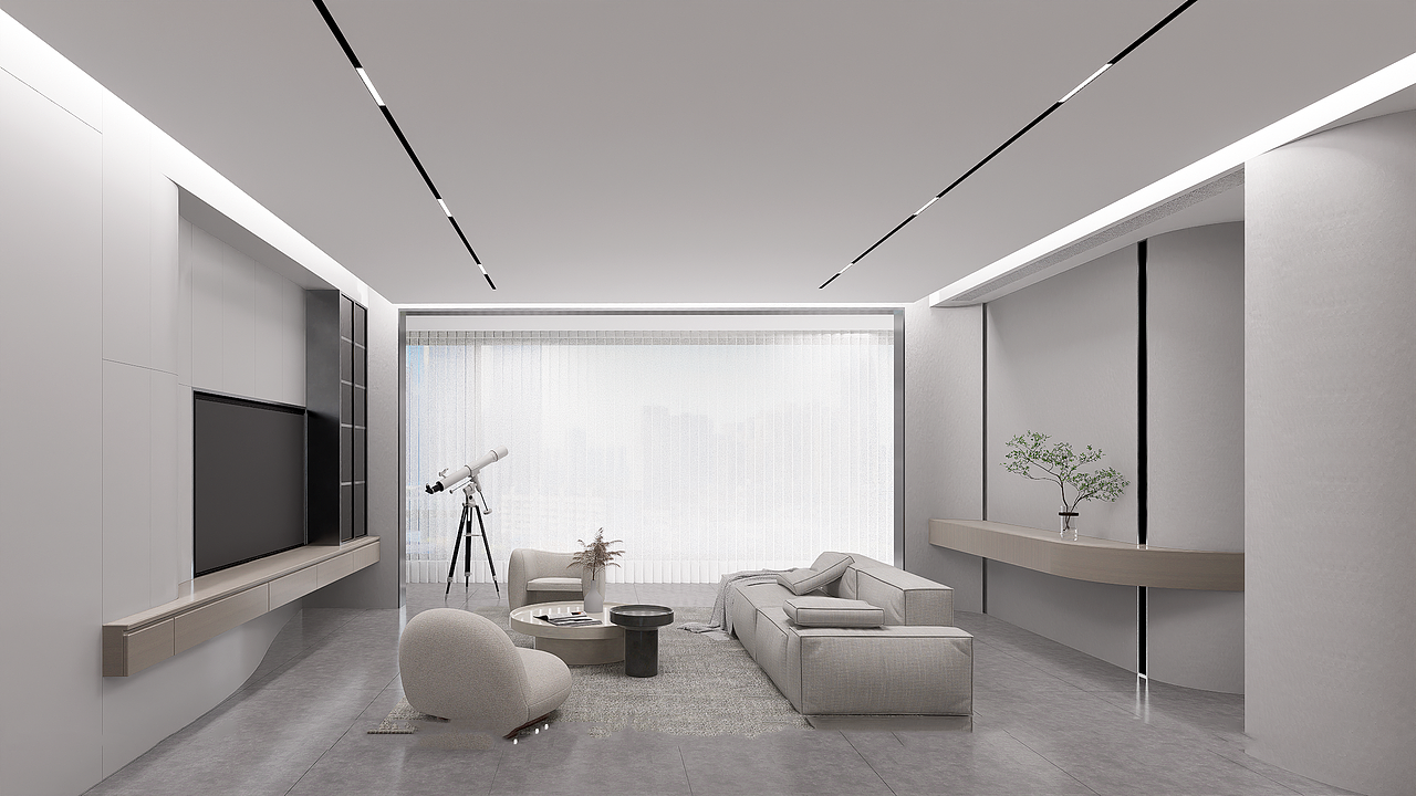 济宁融创1917装修效果图。163平洋房（图ZMzYzNTUyMzM2） - 家装设计 - 站酷设计师济宁装修效果图原创素材 - 站酷ZCOOL