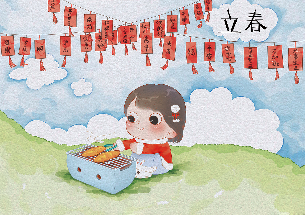 二十四节气之立春（图ZMzQwMjYxMzQ0） - 绘本 - 站酷设计师千层藏雪原创素材 - 站酷ZCOOL