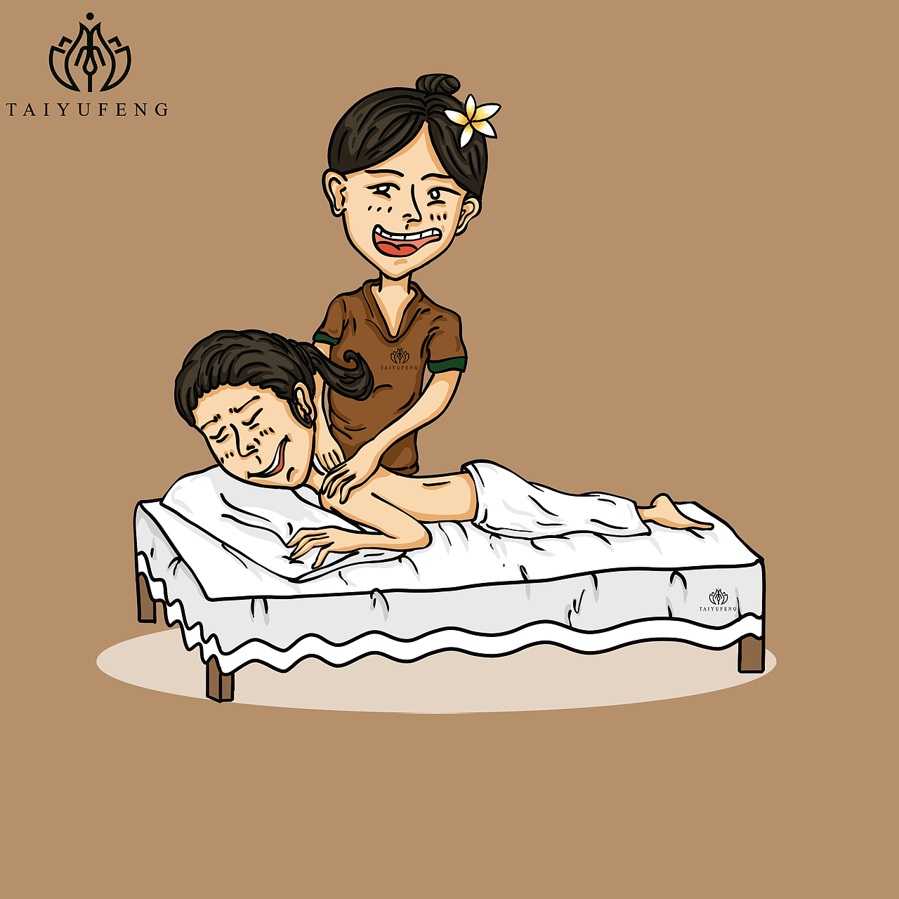 Q版泰式瑜伽按摩|卡通绘画插画（图ZMzUxNzQyOTU2） - 商业插画 - 站酷设计师星期帅原创素材 - 站酷ZCOOL