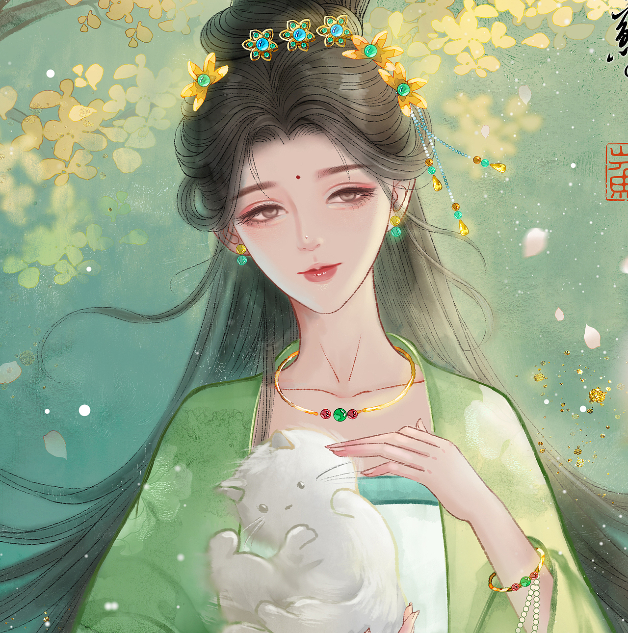 <美人系列>撸猫猫啦~