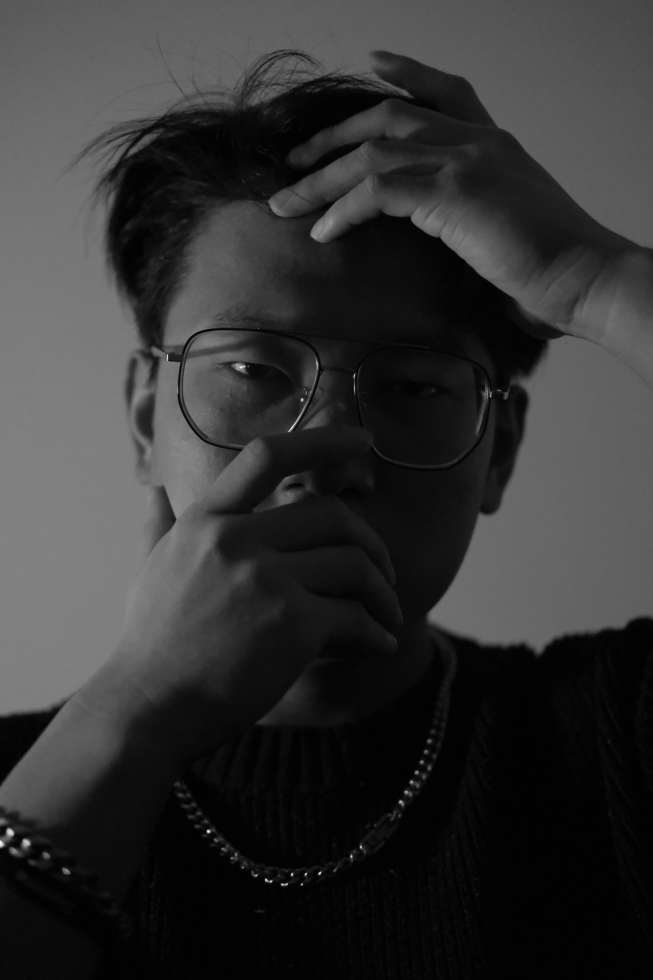 黑白光影人像写真