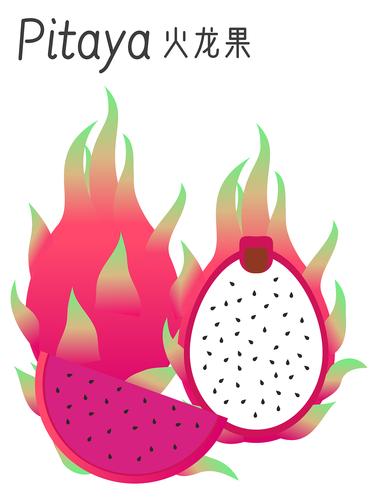 吃个水果 | 矢量扁平风渐变水果图集（图ZMzU1MjQ5NDky） - 商业插画 - 站酷设计师江小怪原创素材 - 站酷ZCOOL