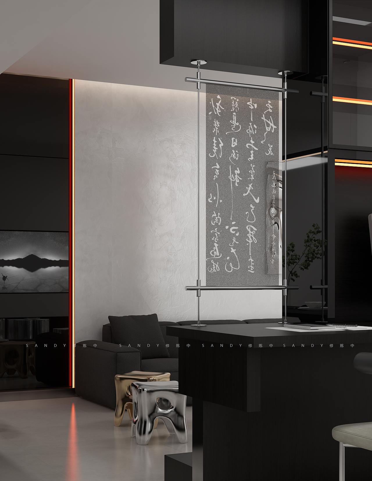 SketchUp 效果圖表現(xiàn) 極簡 現(xiàn)代風(fēng)格（圖ZMzU0MjQ3NjI4） - 建筑/空間 - 站酷設(shè)計(jì)師SANDY修煉中原創(chuàng)素材 - 站酷ZCOOL