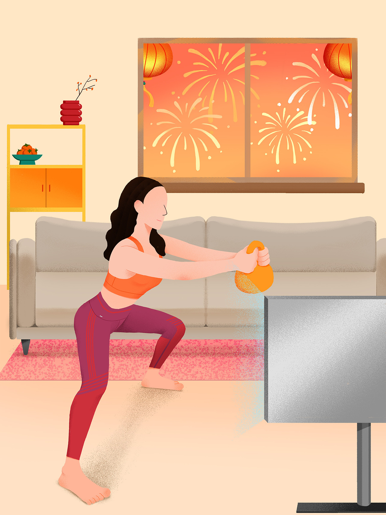 MAIA ACTIVE合作｜我知道你“懒”得过年（图ZMzI4MjIxNTQ0） - 商业插画 - 站酷设计师李耳耳耳原创素材 - 站酷ZCOOL