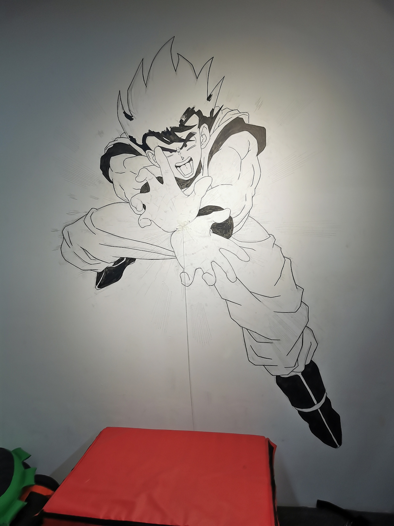 墙绘——龙珠 悟空 漫画风格
