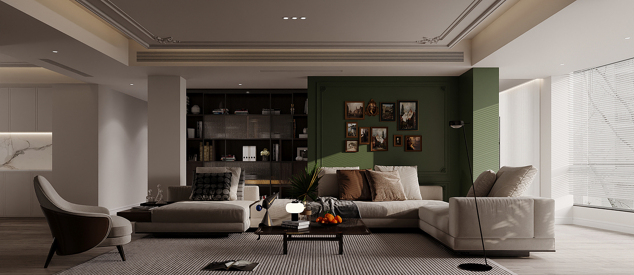 现代极简|奶油|克莱因蓝|重奢|法式奶油|侘寂（图ZMzE5MjA5Mzg0） - 建筑/空间 - 站酷设计师一心只为做图人原创素材 - 站酷ZCOOL