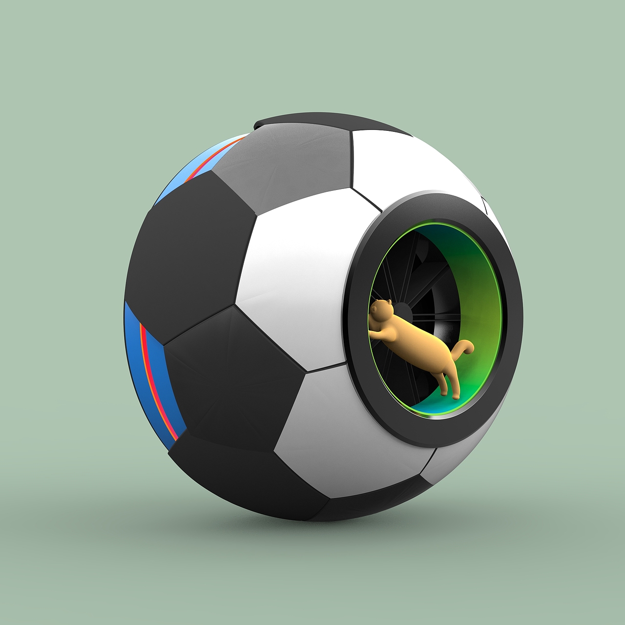 赛车轮毂《猫猫的足球摩天轮》-王牌竞速一周年设计赛