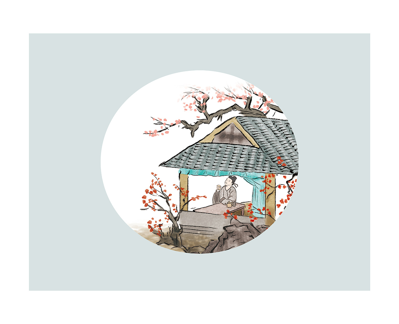 请问您来的时候我家花窗前的那一株蜡梅花开了没有?