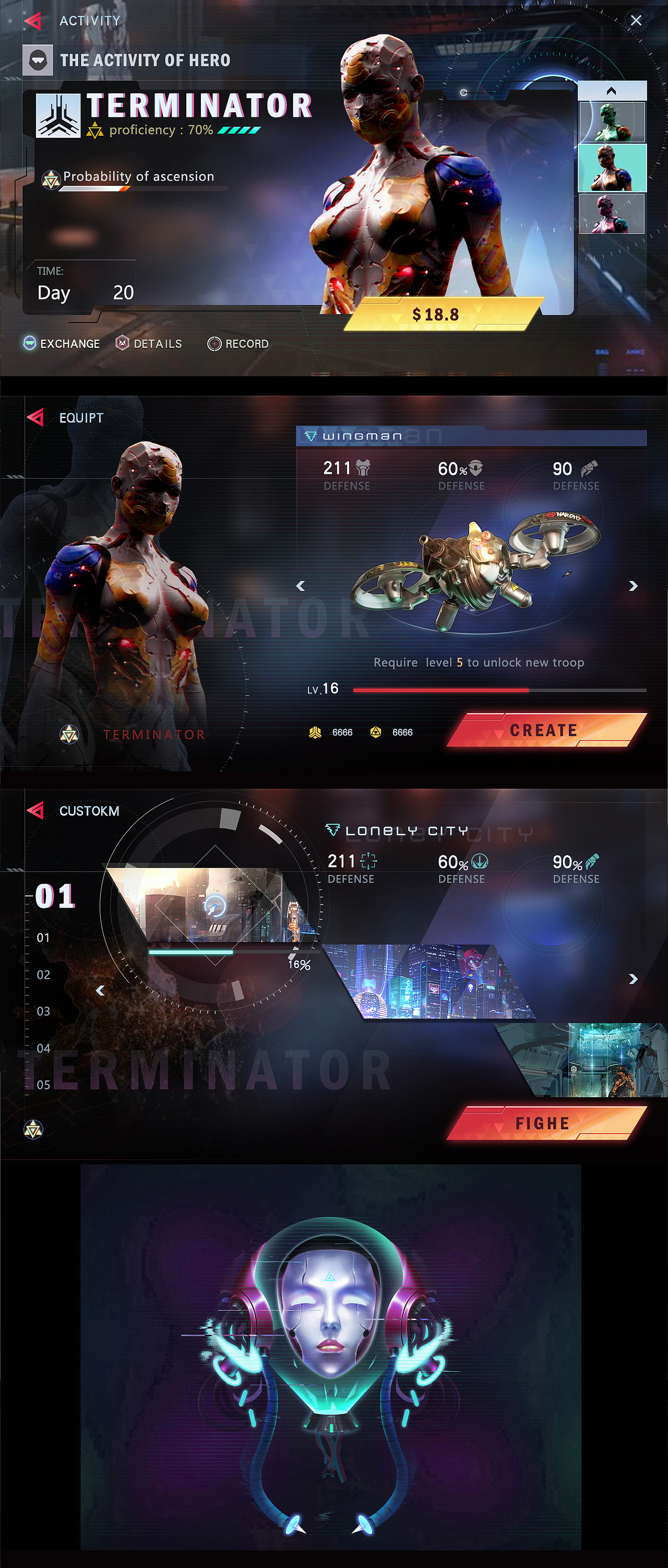 赛博（图ZMzQ2ODMxNzEy） - 游戏UI - 站酷设计师郭二哥郭二哥原创素材 - 站酷ZCOOL