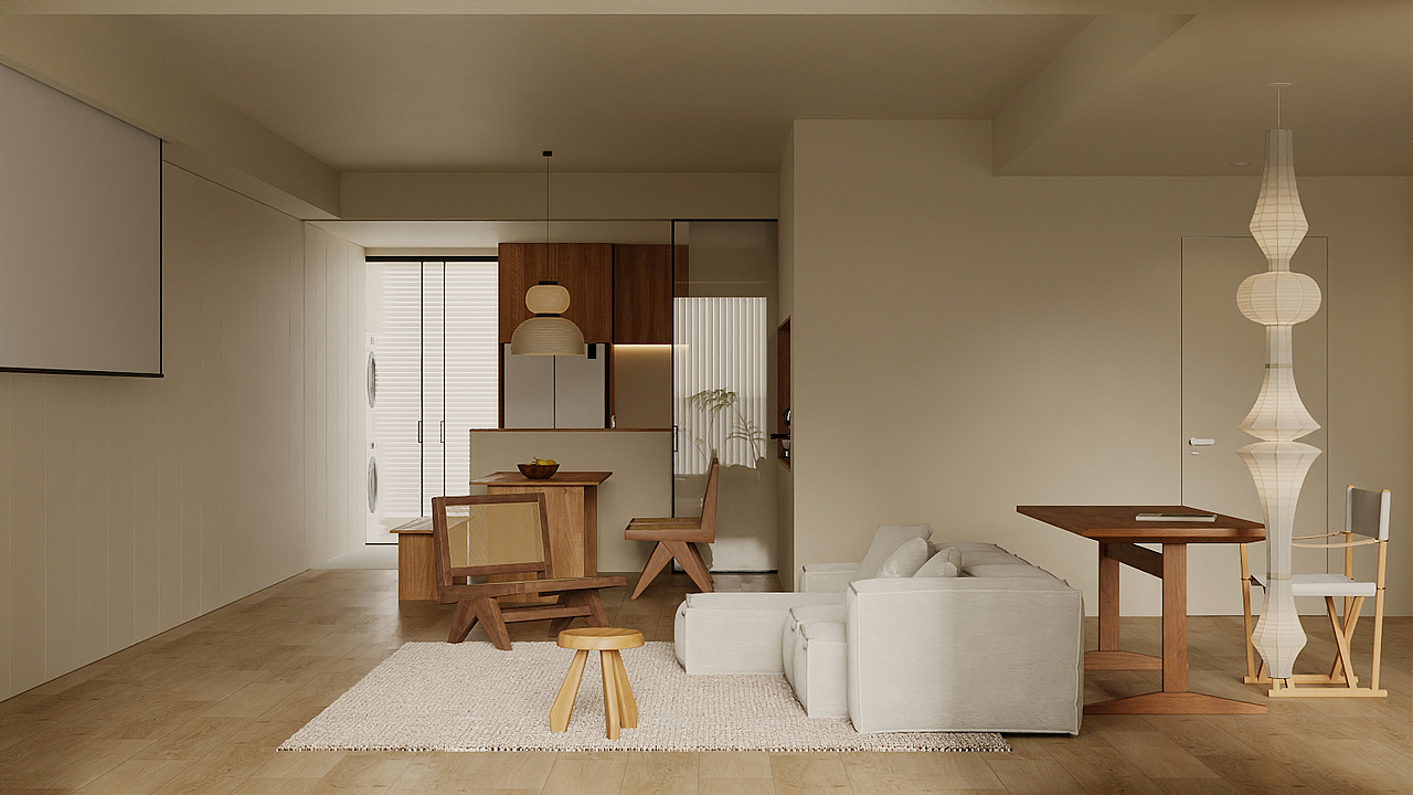 效果图|侘寂风家装设计（图ZMzUzMjAxNDAw） - 家装设计 - 站酷设计师IZZIE丨VISION原创素材 - 站酷ZCOOL