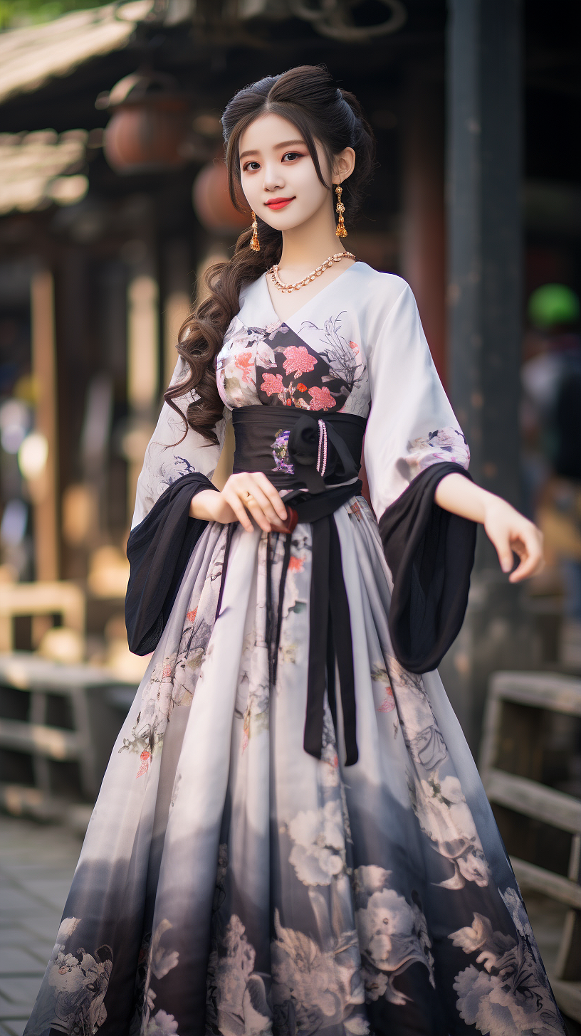 穿汉服的小姐姐7|汉服设计（图ZMzUxOTA0Mzc2） - 传统/民族服饰 - 站酷设计师飞翔的中雨原创素材 - 站酷ZCOOL