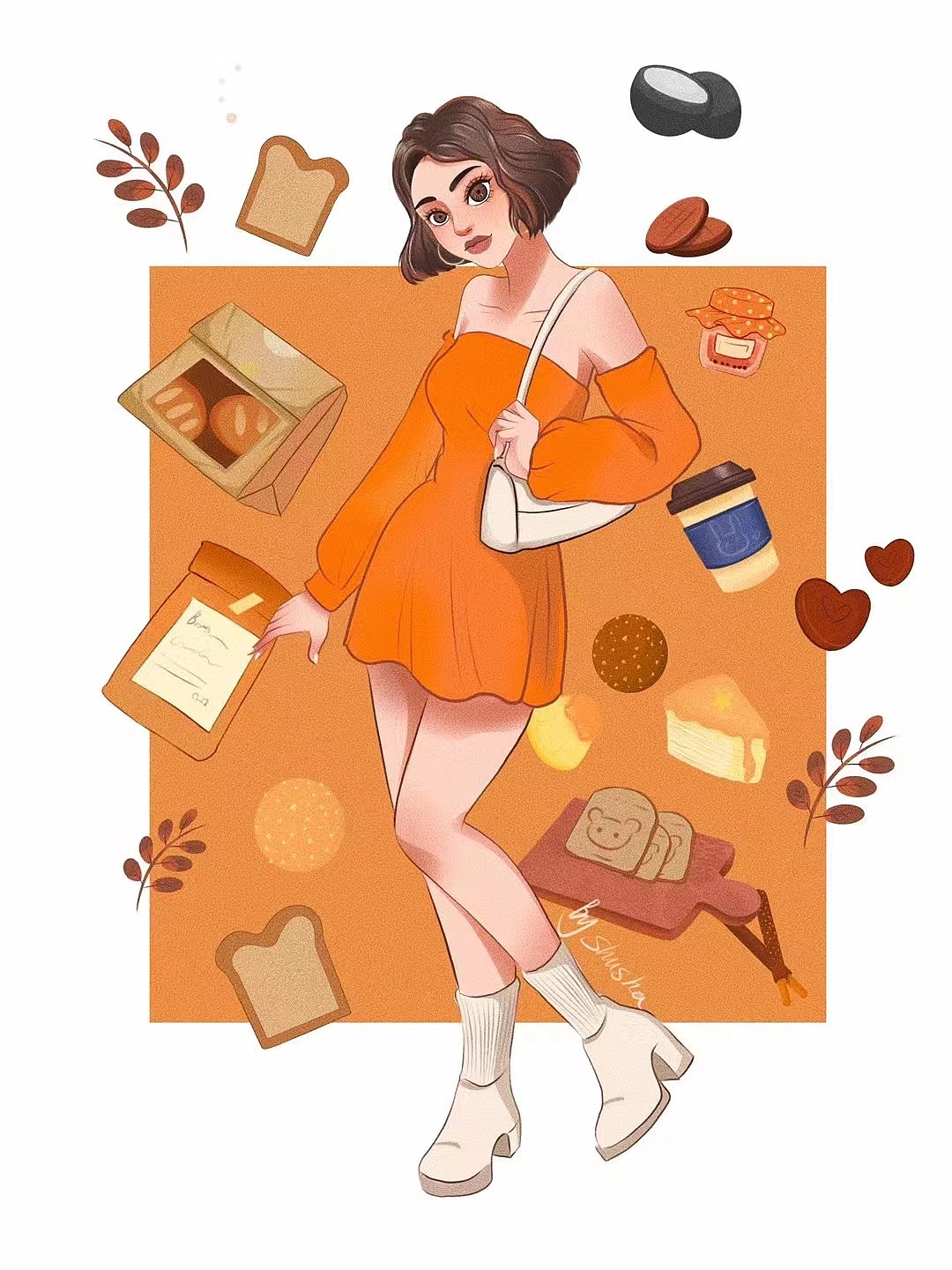 可爱的她们（图ZMzIyMDI5MDgw） - 商业插画 - 站酷设计师vivisaer原创素材 - 站酷ZCOOL