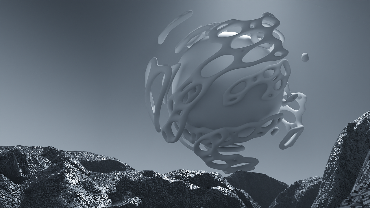 不知道是什么的科幻物体-blender