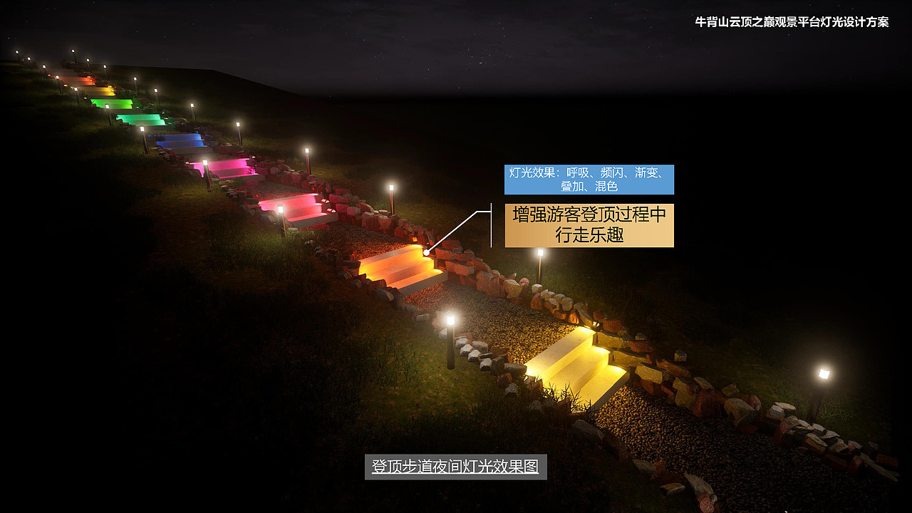 牛背山云顶之巅观景平台灯光设计方案