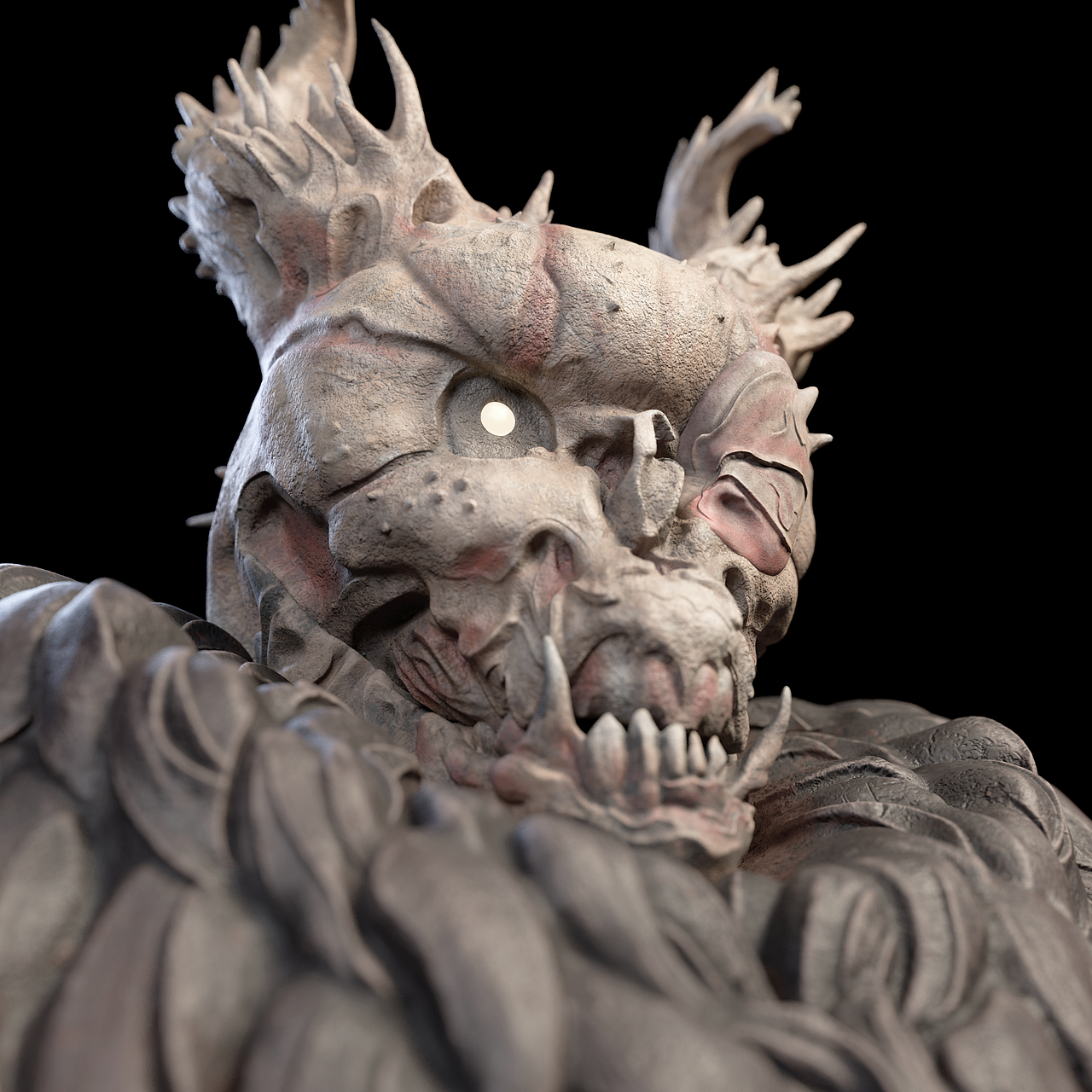 魔角兽-半身像-半原创