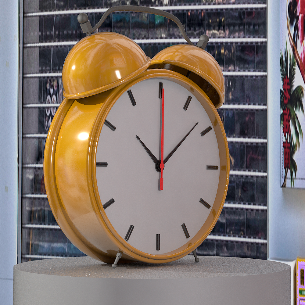 C4D闹钟建模渲染