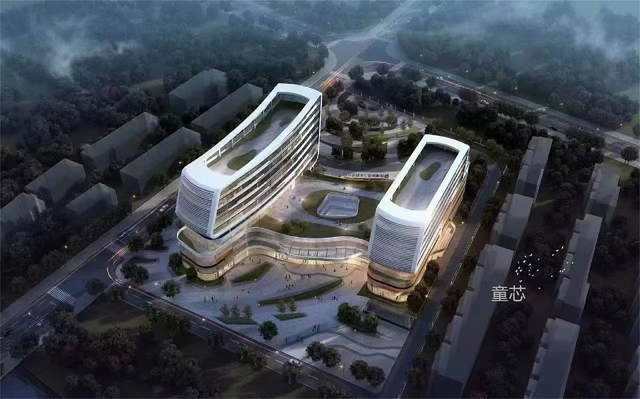 医院鸟瞰/透视效果