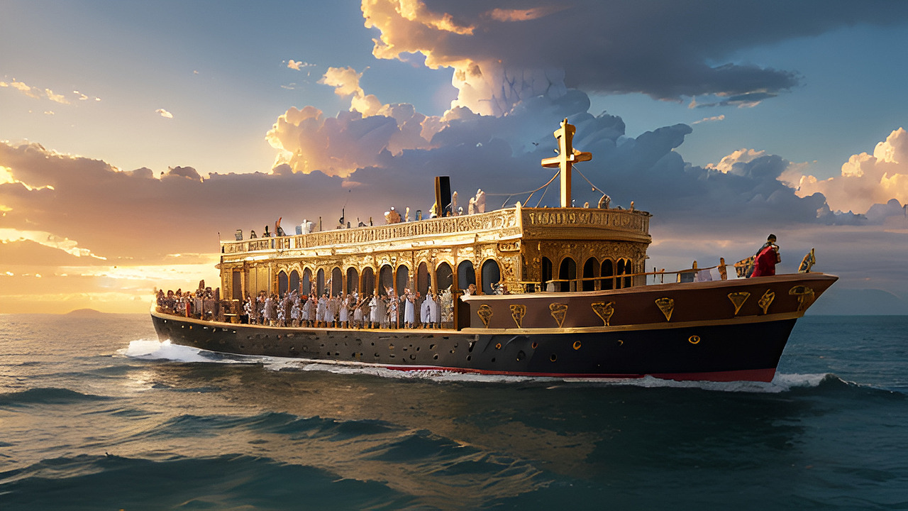 AI一键绘画 《山水风景人物插画》 AI人工智能