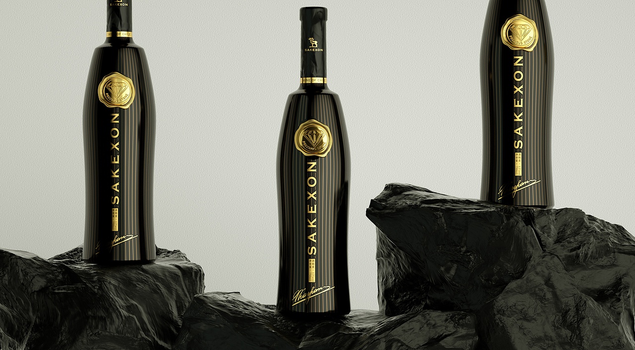 撒克遜鉆石葡萄酒｜包裝設計（圖ZMzQxMzI5NDI0） - 包裝 - 站酷設計師有微設計原創(chuàng)素材 - 站酷ZCOOL