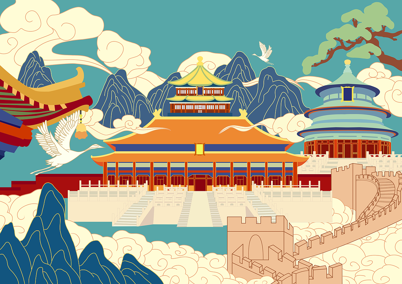 北京印象（图ZMzIzNzQ1ODcy） - 商业插画 - 站酷设计师画画的君迁子原创素材 - 站酷ZCOOL