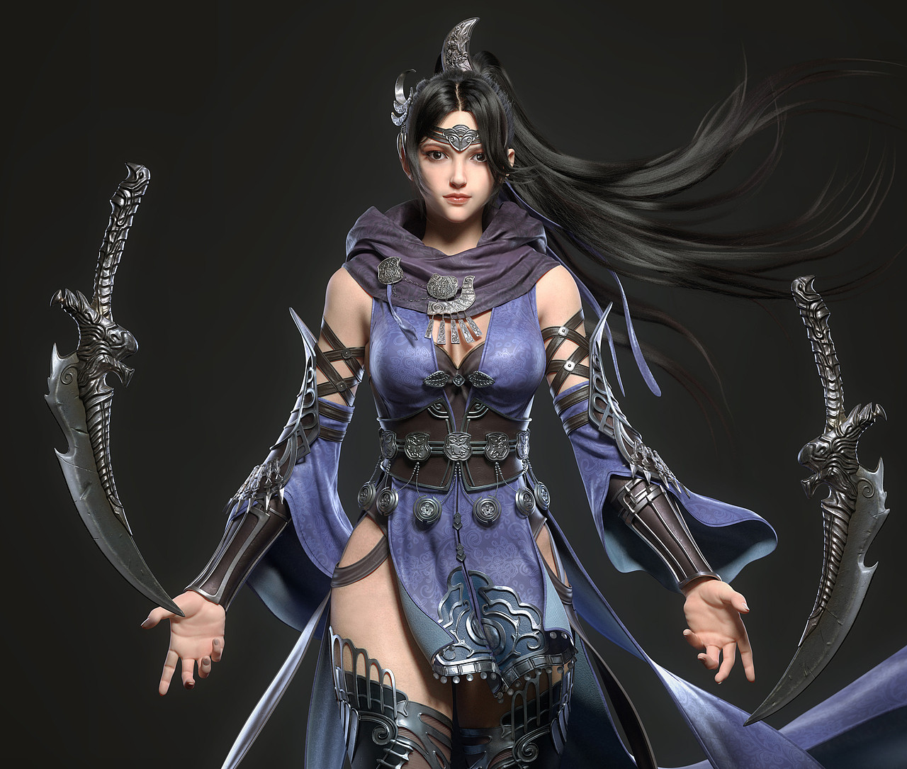 【翼次方】角色建模丨双刃刺客~