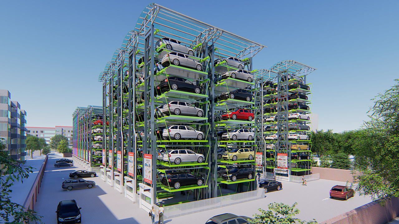 立体车库渲染效果图