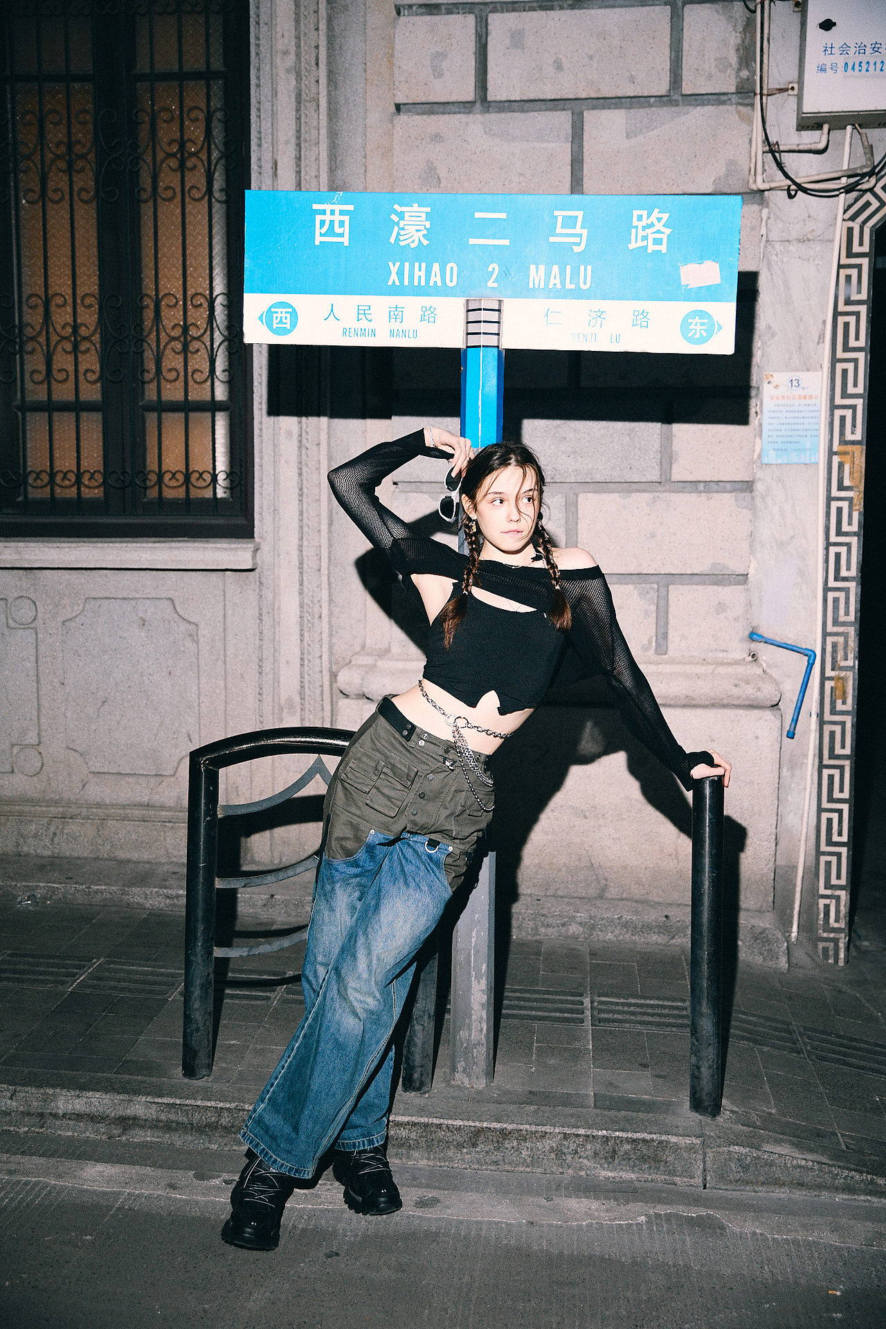 广州夜景时尚街拍 外模拍摄