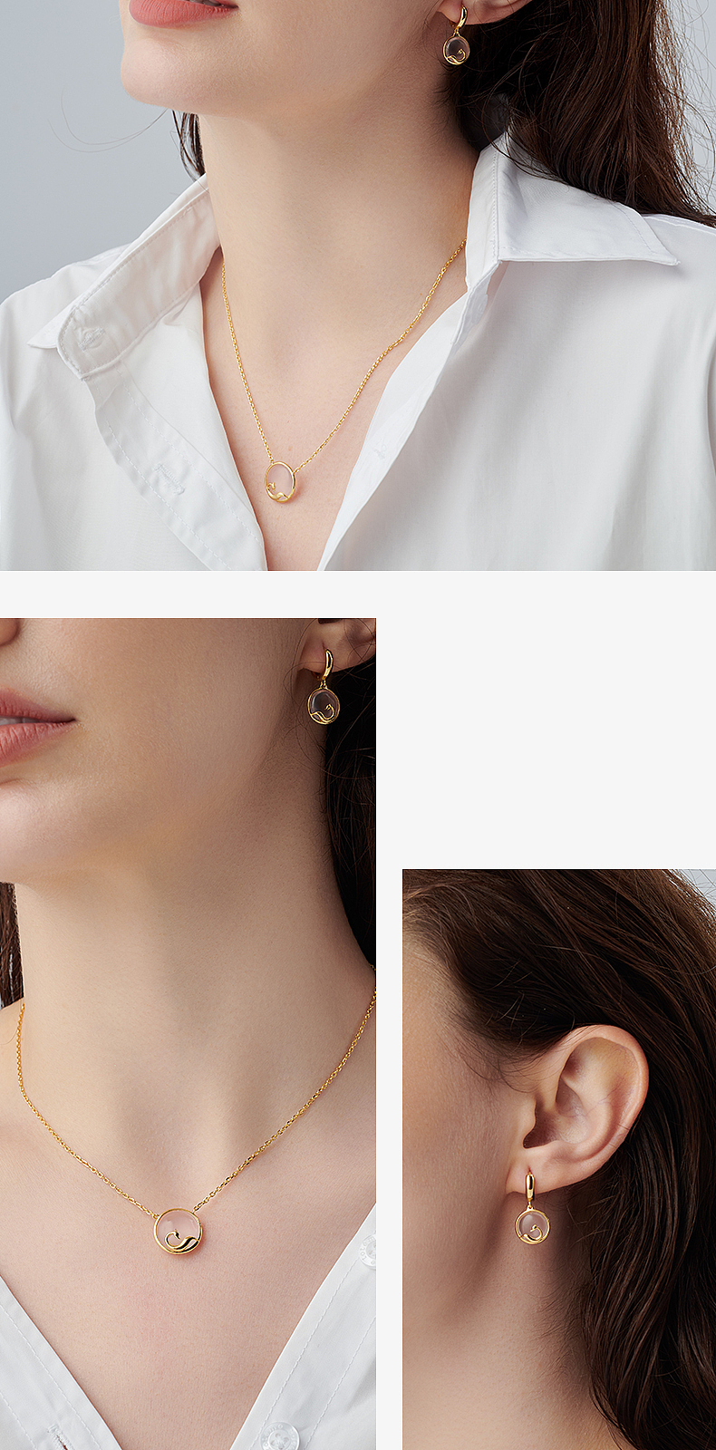 电商珠宝详情页项链吊坠耳饰耳钉耳环