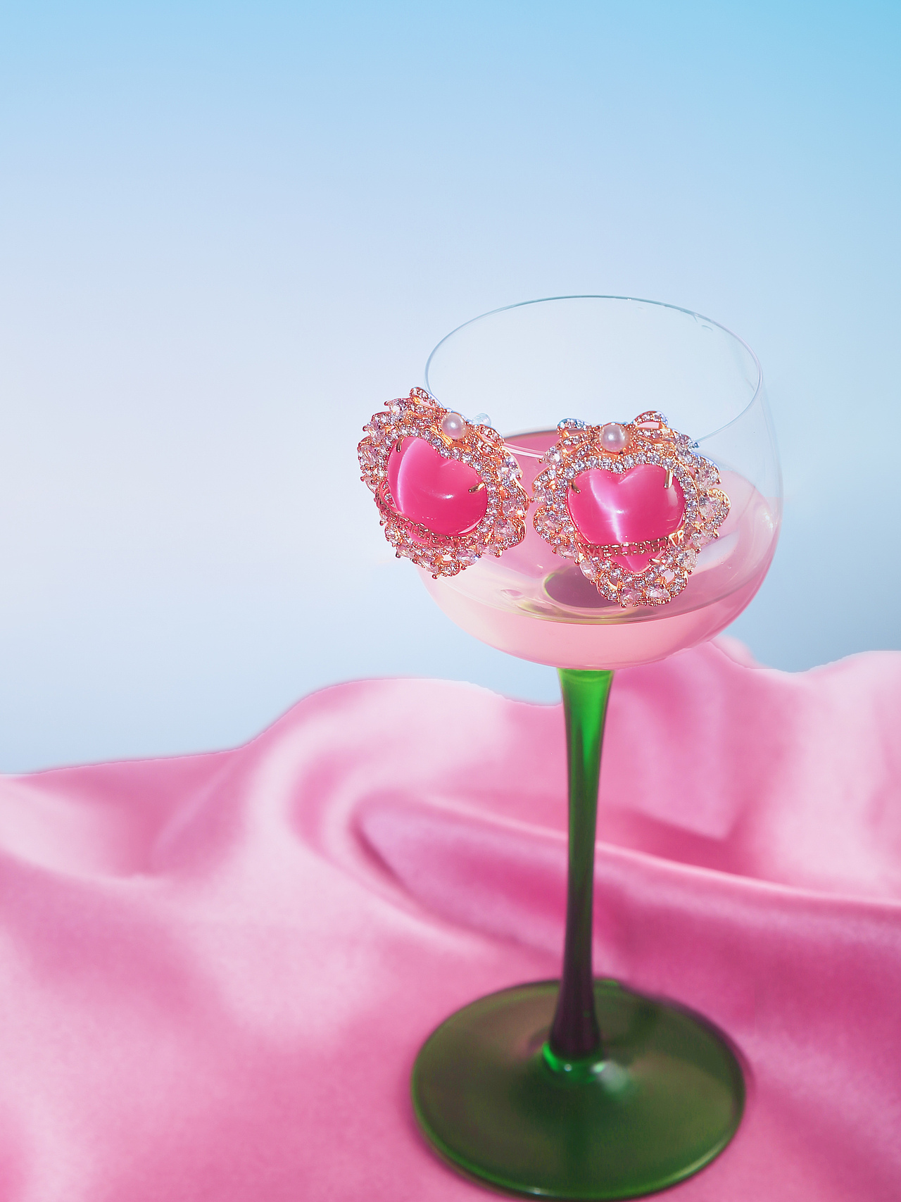 粉色爱心--项链摄影