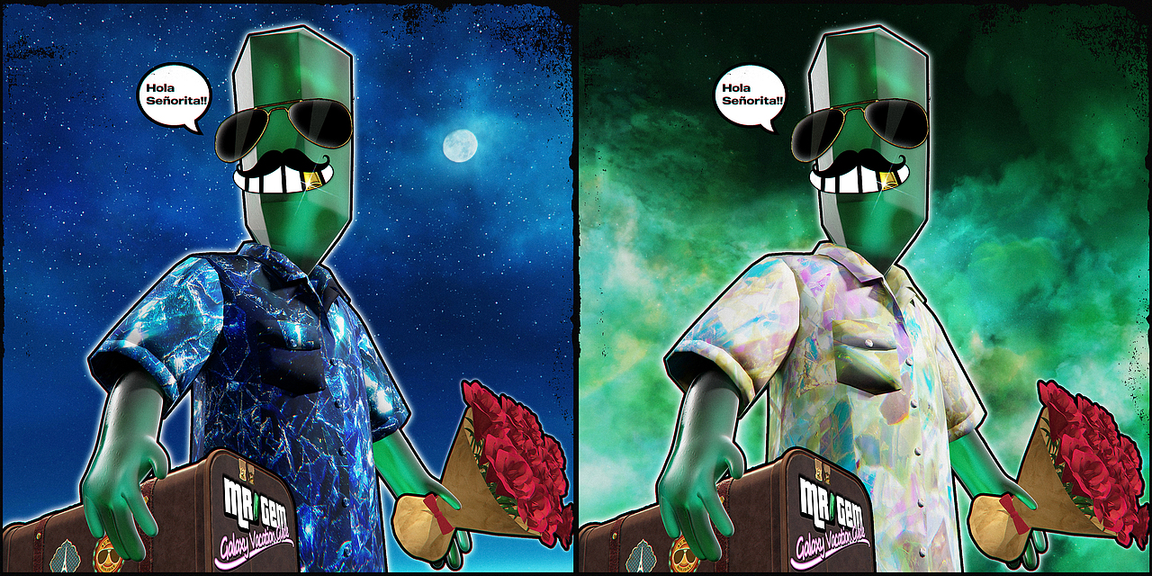 “宝石先生·银河度假指南”|NFT数字艺术藏品IP设计