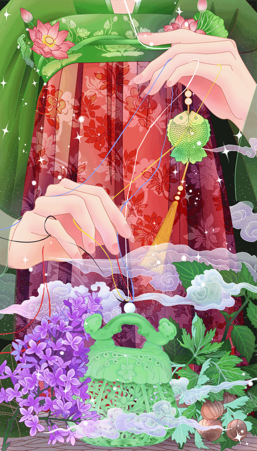 传统故事插画-国潮2 顺便绑了个LIVE2D