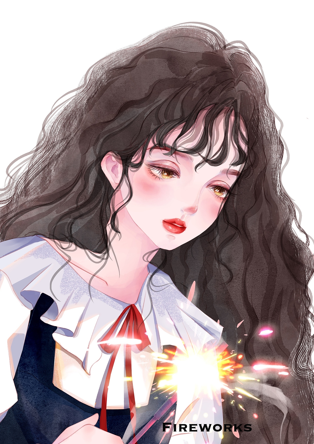 烟花少女（图ZMzQyOTk4OTMy） - 创作习作 - 站酷设计师时川时川小时川原创素材 - 站酷ZCOOL