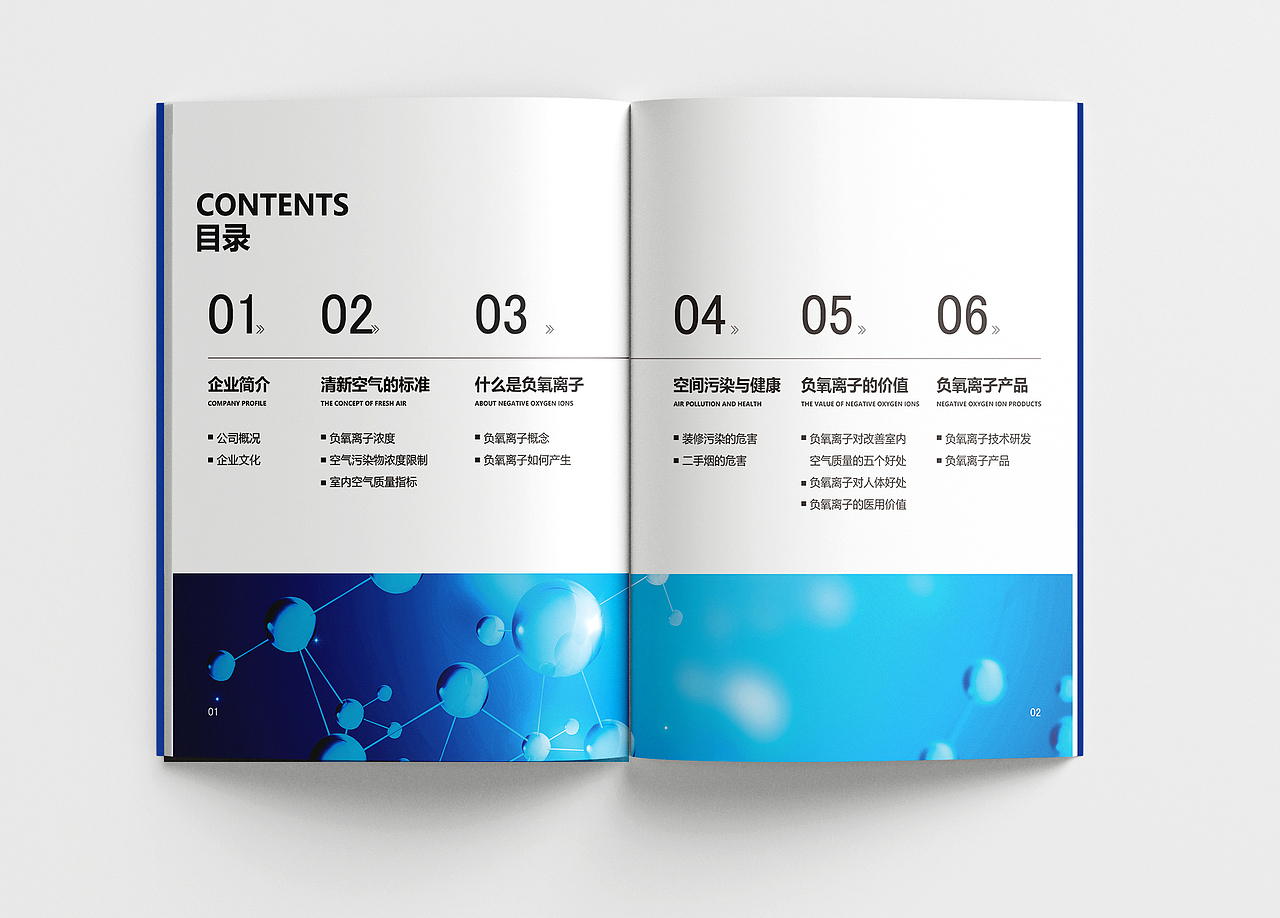 科技产品宣传画册-负氧离子产品