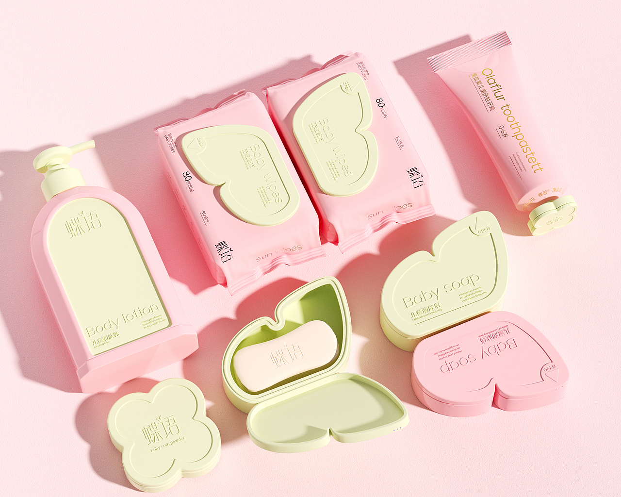 蝶语母婴洗护包装设计