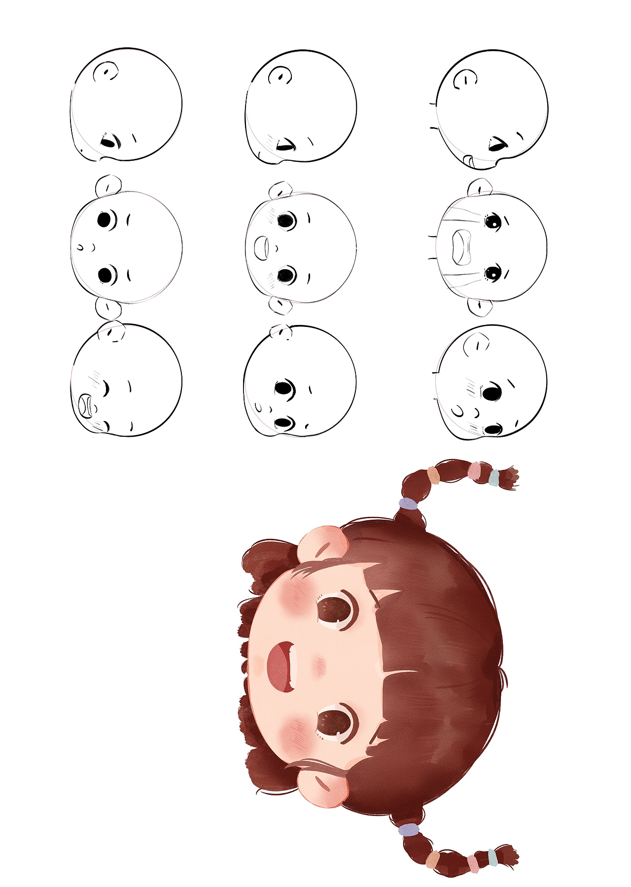 速写打卡（11）（图ZMzI0NDE0MTE2） - 儿童插画 - 站酷设计师秋静吖静秋原创素材 - 站酷ZCOOL