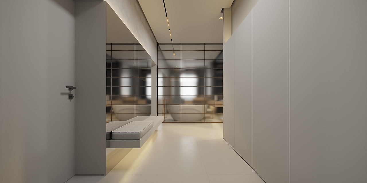 極簡的平層公寓