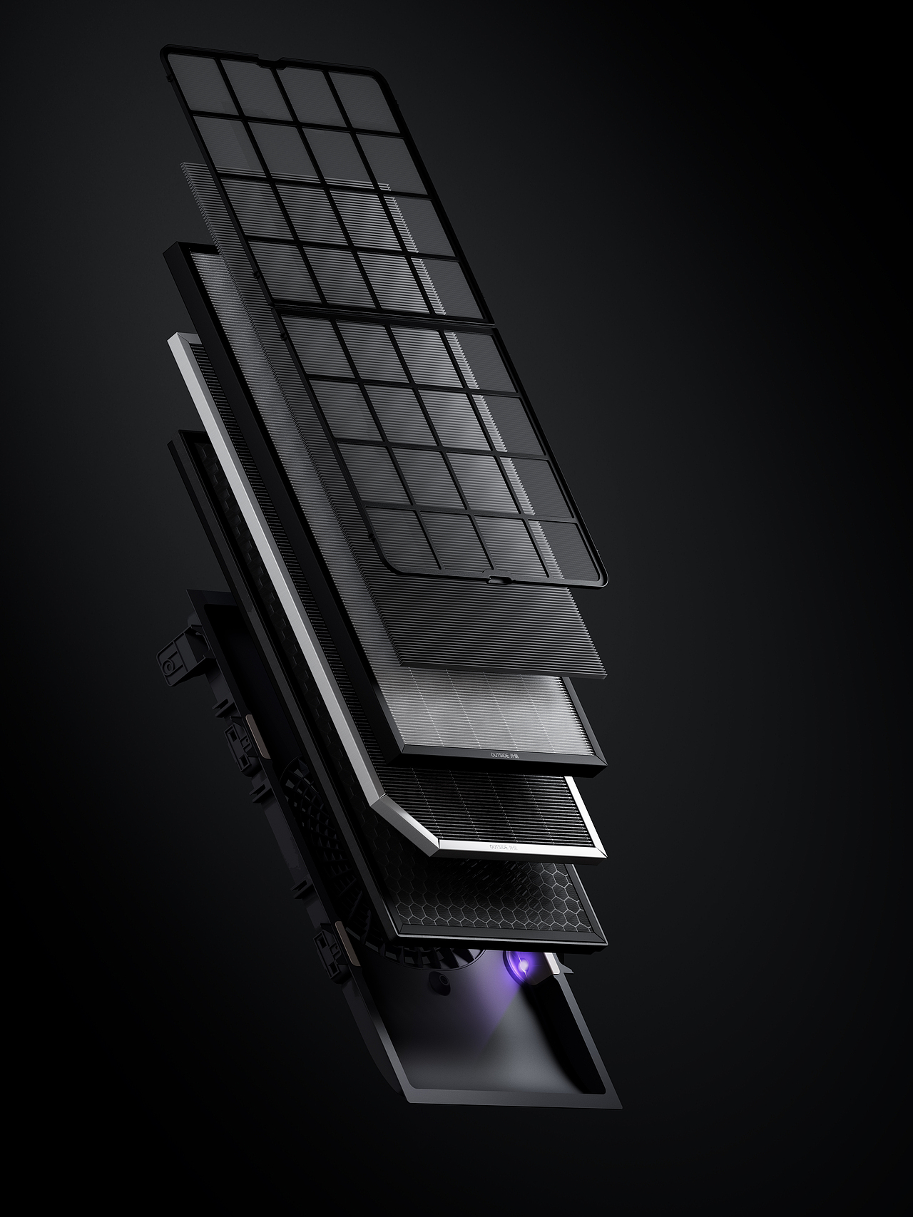 米家全效空气净化器渲染（图ZMzU0NDAxMDE2） - 产品 - 站酷设计师spriteQAQ原创素材 - 站酷ZCOOL